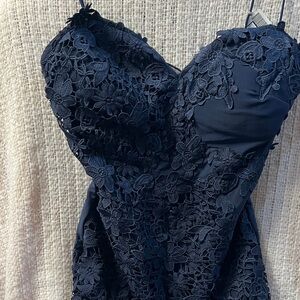 Elegant Strapless Black Floral Dress